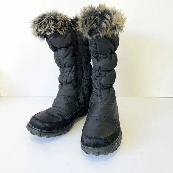 Spring Step Womens Alpi-Tex Vanish Faux Fur Trim Black Snow‎ Boots Size 39 US 9 - Picture 4 of 10